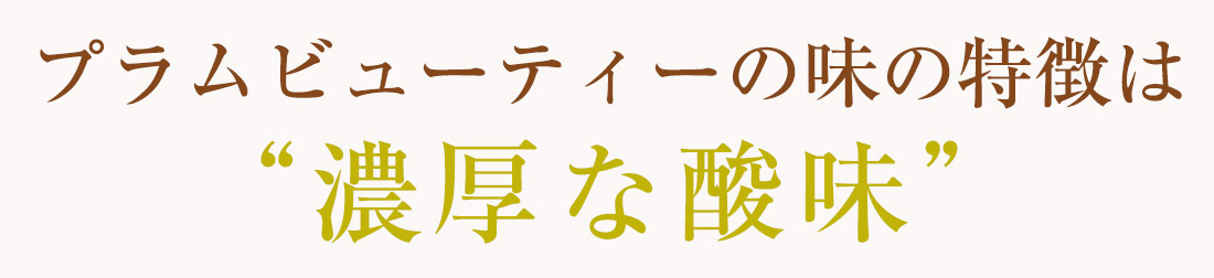 プラムビューティーの味の特徴は濃厚な味